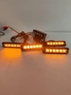 Стробоскоп мигалка в радиаторной решетке авто комплект 4 шт 6led оранжевый с дистанционным пультом - изображение 1