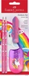 Олівець графітовий Faber-Castell 111518 UNICORN PINK HB 2шт+гумка+чинка /111518/ - изображение 1