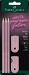 Олівець графітовий Faber-Castell 217084 GRIP Rose Shadows 2001 B 3шт+ластик+чинка /217084/ - изображение 1