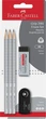 Олівець графітовий Faber-Castell 217079 GRIP 2001 2B 3шт+ластик+чинка /217079/ - изображение 1