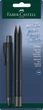 Набір Faber-Castell 241124 Ручка кулькова авт. Poly Ball Urban Black+2шт. графітових олівця Black (у блістері) /241124/ - изображение 1