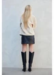 Кожушок жіночий H&M 271246402 XS Кремовий/Чорний (2727000134105) - зображення 4