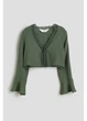 Детская блузка для девочки H&M 271216843 134 см Темно-зеленая (2727000142919) - изображение 1