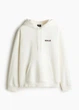 Худи утепленное оверсайз мужское H&M 271122659 S Белое (2727000103156) - изображение 1