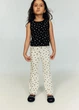 Детские штаны-клеш для девочки H&M 271245505 134 см Бежевый/Цветы (2727000107673) - изображение 1