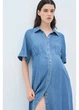 Платье-рубашка для беременных миди летнее женское H&M 271277307 M Синее (2727000118495) - изображение 3