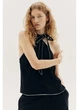 Топ женский H&M 271252550 L Черный/Белый (2727000120788) - изображение 2