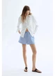 Шорты женские H&M 271276105 S Голубой/Полоска (2727000137373) - изображение 1