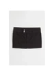 Юбка мини летняя прямая женская H&M 271071419_black 38 Черная (2727000130374) - изображение 4