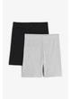 Спортивные шорты женские H&M 271031523_2pcs XS (2 шт) Черный/Серый (2727000122508) - изображение 1