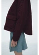 Куртка демисезонная короткая женская H&M 271294653 XXS Бордовая (2727000128364) - изображение 4