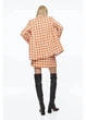 Юбка мини осенняя женская H&M 271144700 50 Оранжевый/Белый (2727000138097) - изображение 3