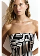 Купальник слитный женский H&M 271251592_blackwhite XL Черный/Бежевый (2727000123208) - изображение 1