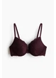 Бюстгальтер с косточками с Push-up кружевной H&M 271232588_bordo 75B Бордовый (2727000123857) - изображение 3
