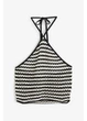 Топ женский H&M 271170875 XL Черный/Белый (2727000122492) - изображение 1