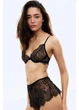 Бюстгальтер із кісточками мереживний H&M 271280387 80C Чорний (2727000120962) - зображення 4