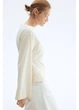 Блузка жіноча H&M 271301320 XS Кремова (2727000142193) - зображення 3