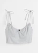 Топ женский H&M 271078156 XXS Светло-серый/Серебряный (2727000104610) - изображение 1