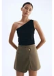 Спідниця-шорти міні осіння пряма жіноча H&M 271283680_khaki L Хакі (2727000121853) - зображення 1