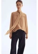 Блузка жіноча H&M 271304752 3XL Коричнева (2727000132620) - зображення 1