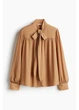 Блузка жіноча H&M 271304752 3XL Коричнева (2727000132620) - зображення 4