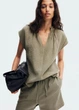 Блузка жіноча H&M 271179983 S Хакі (2727000129293) - зображення 1