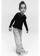 Дитячий светр для дівчинки H&M 271270160 98 см Чорний/Білий (2727000142537) - зображення 3