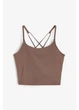 Спортивний топ для фітнесу жіночий H&M 271131730_brown L Коричневий (2727000121532) - зображення 1