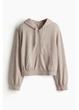Толстовка на молнии с капюшоном женская H&M 271248375 XS Серо-бежевое (2727000133801) - изображение 1