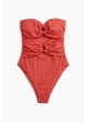 Купальник слитный женский H&M 271281518 M Коралловый (2727000133429) - изображение 6