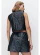 Юбка мини летняя прямая женская H&M 271250028 32 Черная (2727000131838) - изображение 3