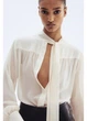 Блузка женская H&M 271304752 L Кремовая (2727000132637) - изображение 2