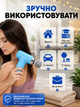 Электрический перкуссионный массажер пистолет для тела спины ног и шеи массажный аппарат для мышц ультракомпактный ударный ручной элегантный дизайн голубой - изображение 4
