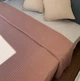Вафельное плед покрывало LavSon 100% органический хлопок Двухспальный 220х220 + 2 наволочки 50х70 Пудра - изображение 5
