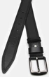 Черный мужской кожаный ремень под брюки и джинсы Borsa Leather натуральная кожа классическая металлическая пряжка 54010 - изображение 2