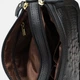 Женская кожаная сумка Borsa Leather стильная черная сумка через плечо из натуральной кожи 54234 - изображение 5