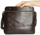Мужская кожаная сумка-мессенджер Grande Pelle компактный crossbody с клапаном натуральная кожа 51376 - изображение 4