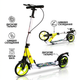 Самокат двухколесный складной с колесами 200мм и дисковым тормозом Scooter City Riding 659 White-Neon Green - изображение 1