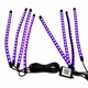 RGB LED підсвітка для авто та мотоцикла 4 ленти, керування зі смартфона через Bluetooth, багатокольорова, вологозахищена - зображення 5