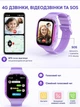Смарт часы детские умные smart watch часы-телефон смарт вотч для детей ребенка с GPS трекером 4G LTE SIM-картой Wi-Fi геозонами прослушиванием видеозвонком HD видеокамерой SOS IPS 2 сменных корпуса в комплекте фиолетовый - изображение 4