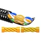 Кабель Ethernet SAMZHE Cat6A, 8 метров, патч-корд из чистой меди, 10-гигабитный, сетевой кабель в хлопковой оплетке для домашнего компьютера, 8-жильная витая пара, совместимость с гигабитными сетями 2,5G, инженерный соединитель, MWD6A080 - изображение 3