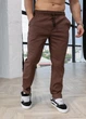 Брюки из льна MonsterBrand прямые XXL (54) коричневі - изображение 2