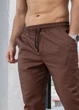 Брюки из льна MonsterBrand прямые XXL (54) коричневі - изображение 3