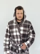 Халат чоловічий UT HTM01 2233 4XL клітина світло-сіра - изображение 3