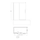 KOER SR BS06-120x150-TR-12 Шторки скляні на ванну розсувні прозоре скло EASY CLEAN 6мм МАТОВЕ ЗОЛОТО - зображення 5