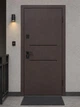 Входные двери Форт Нокс Гранд 850x2030 мм Матовый цинк коричневый + молдинги / Дуб немо серебристый - изображение 6