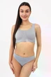 Трусы бразилиана женские бесшовные Giulia BRASILIAN BRIEFS COLOR L/XL Grey-griffin, микрофибра, низкая посадка, серые - изображение 2