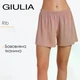 Жіночі короткі бавовняні шорти в рубчик Giulia RIB 4209/010 М Pink-dusty rose, домашні, середня посадка - зображення 1