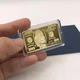Сувенирный позолоченный слиток банкнота 100 долларов США Benjamin Franklin в пластиковой капсуле - изображение 4