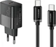 Сетевое зарядное устройство ESSAGER 30W QC/PD USB-C + USB-C-C 60W Cable Black (E30JSB1-SYTT1-T) - изображение 1